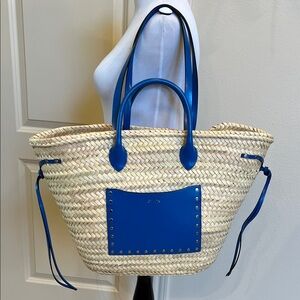 NWOT Isabel Marant Cadix Raffia/Leather Basket Bag (Large)